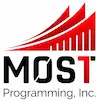 Colored logo of MOST programming inc. company